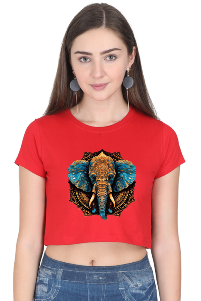 Mandala - Female Crop Top Red