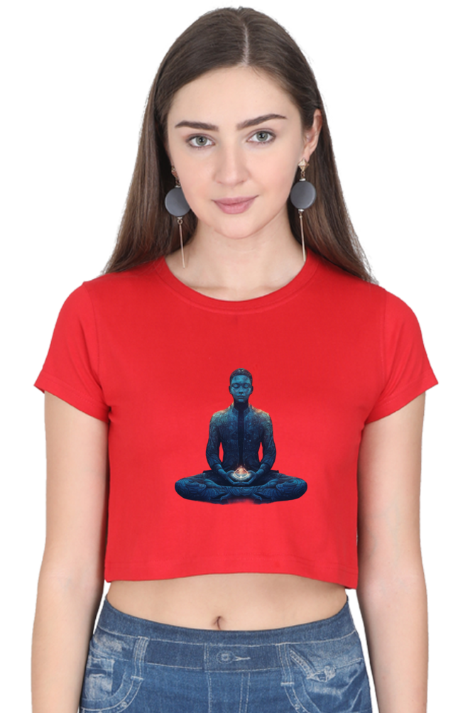 Meditation - Female Crop Top Red