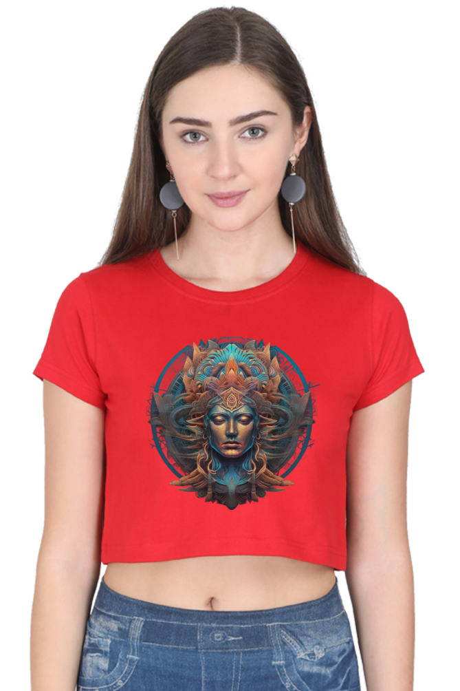 Meditation - Female Crop Top Red