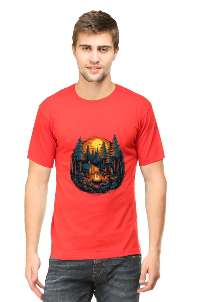 Cozy Campfire - Mens Classic Tshirts Red