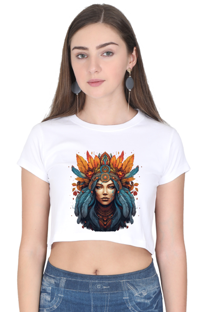 GypsySoul - Female Crop Top White