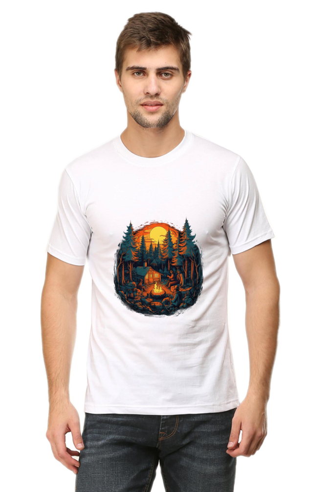 Cozy Campfire - Mens Classic Tshirts White