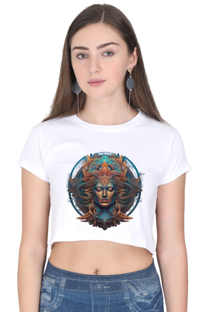 Meditation - Female Crop Top White