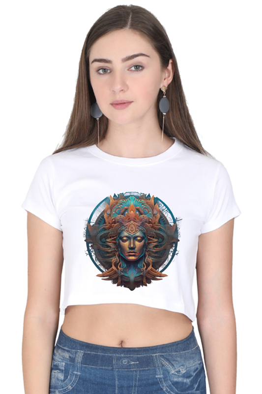 Meditation - Female Crop Top White