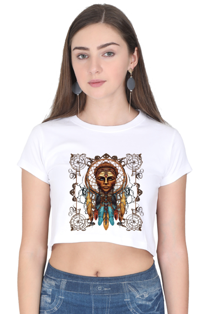 DreamCatcher - Female Crop Top White