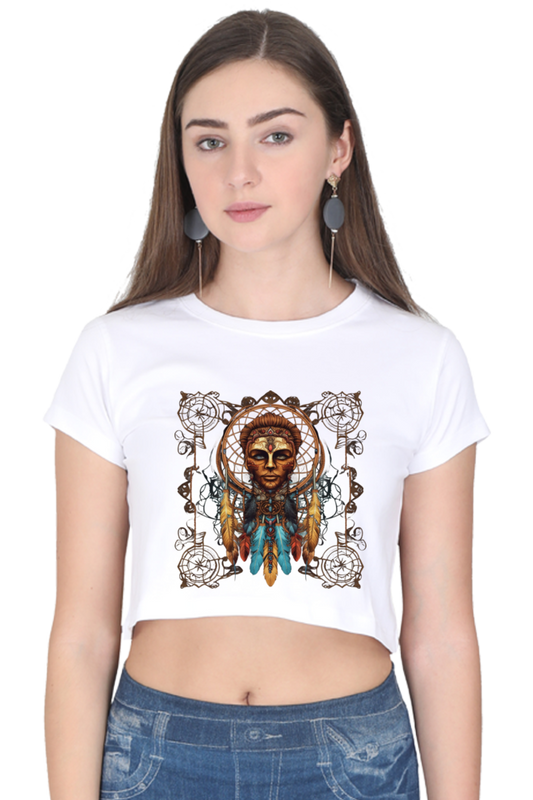 DreamCatcher - Female Crop Top White