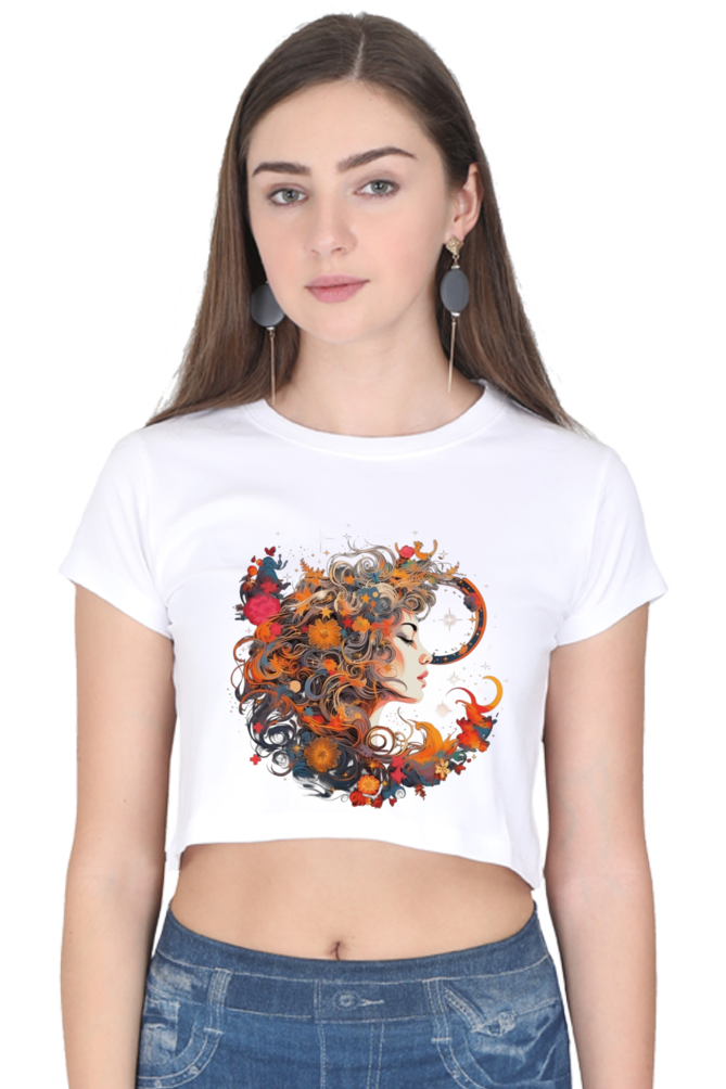 Celestial - Female Crop Top White