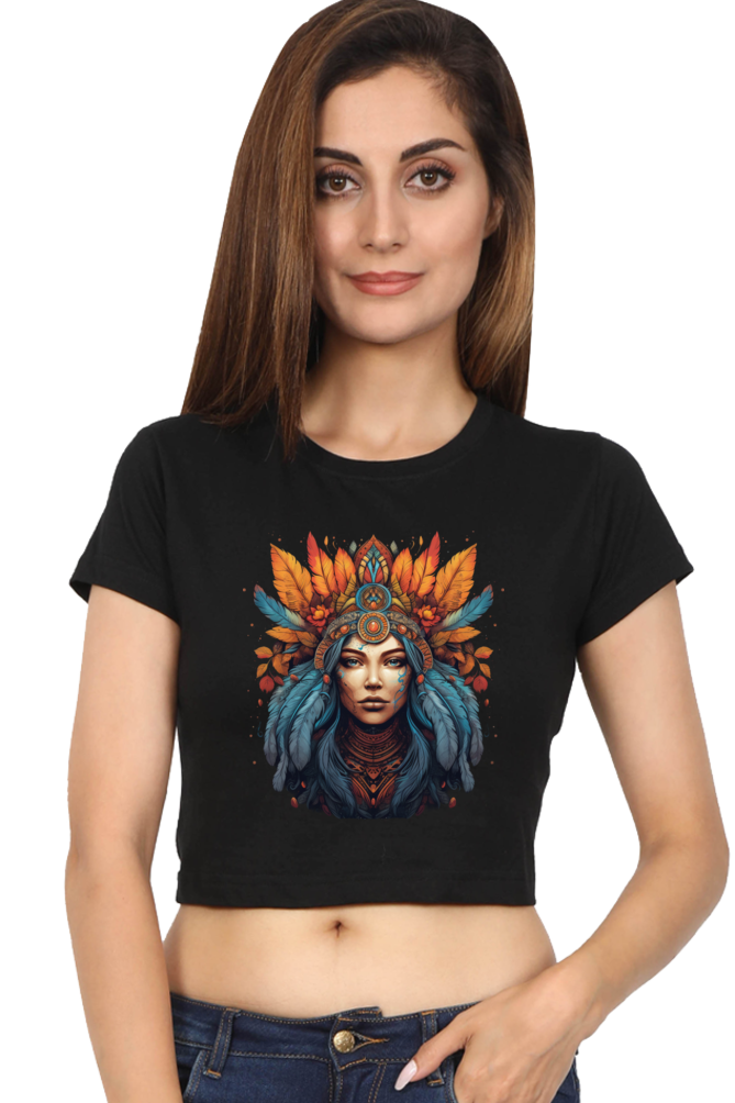 GypsySoul - Female Crop Top Black