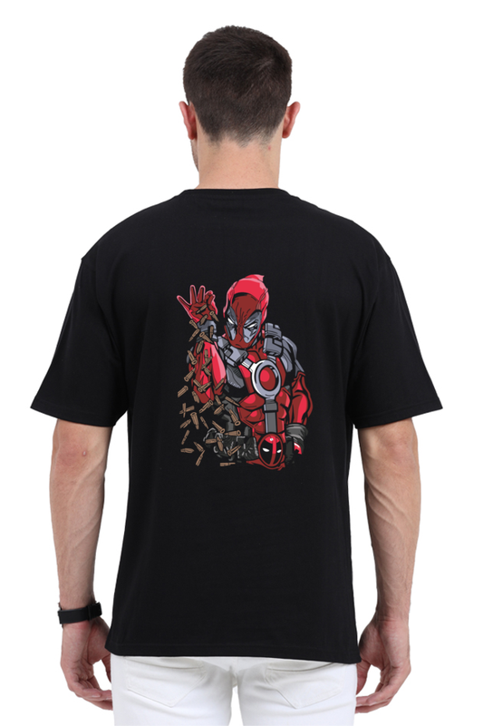 Deadpool - Standard Mens Oversized Tshirt Black