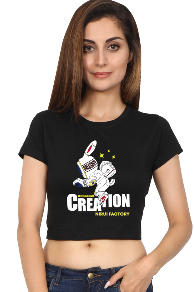 Creation - Female Crop Top Black