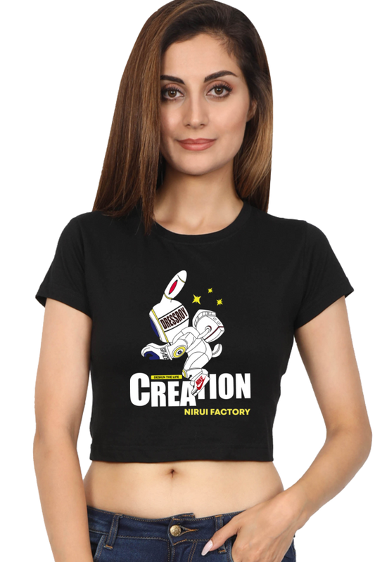 Creation - Female Crop Top Black