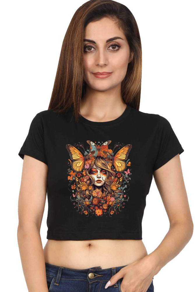 FreeSpirit - Female Crop Top Black