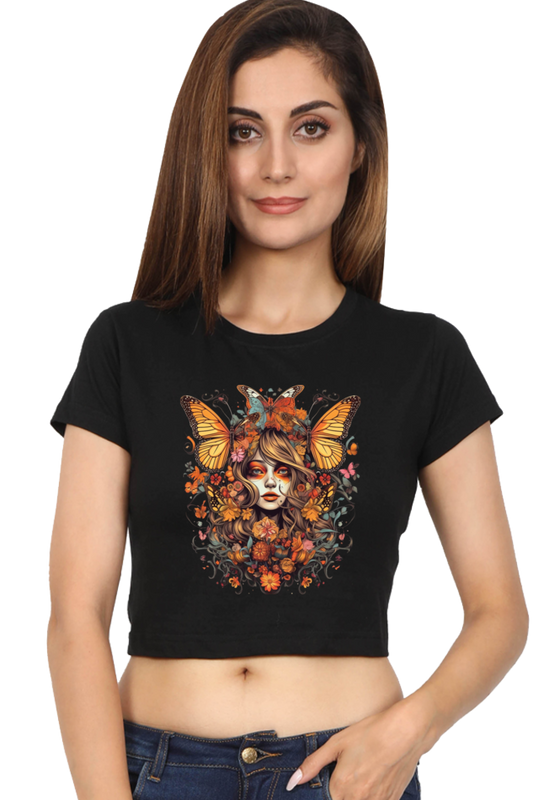 FreeSpirit - Female Crop Top Black