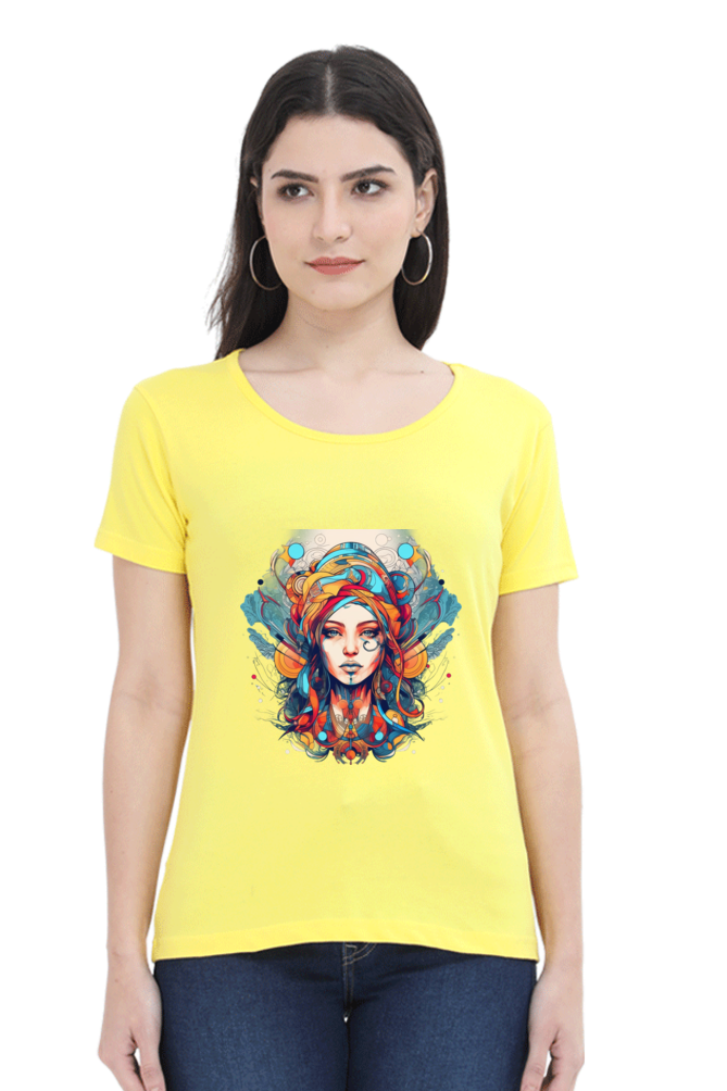 ZenVibes - Female T-Shirts New Yellow