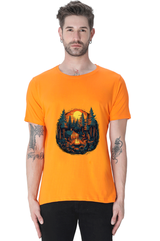 Cozy Campfire - Mens Classic Tshirts Orange