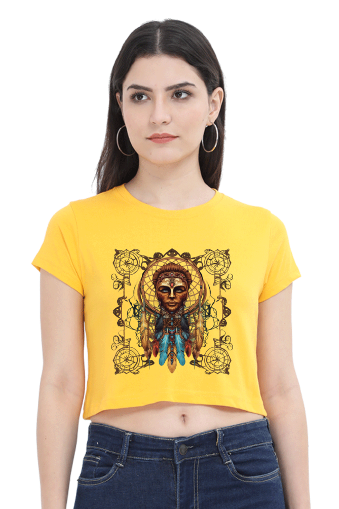 DreamCatcher - Female Crop Top Golden Yellow