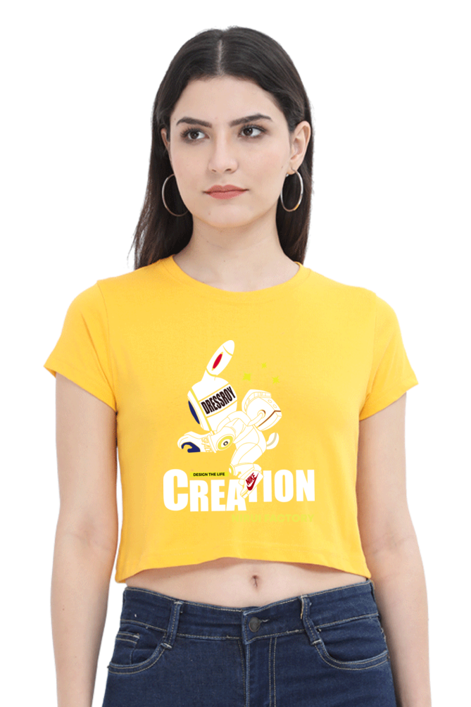 Creation - Female Crop Top Golden Yellow