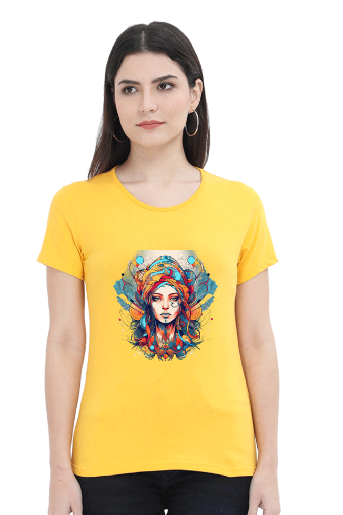 ZenVibes - Female T-Shirts Golden Yellow