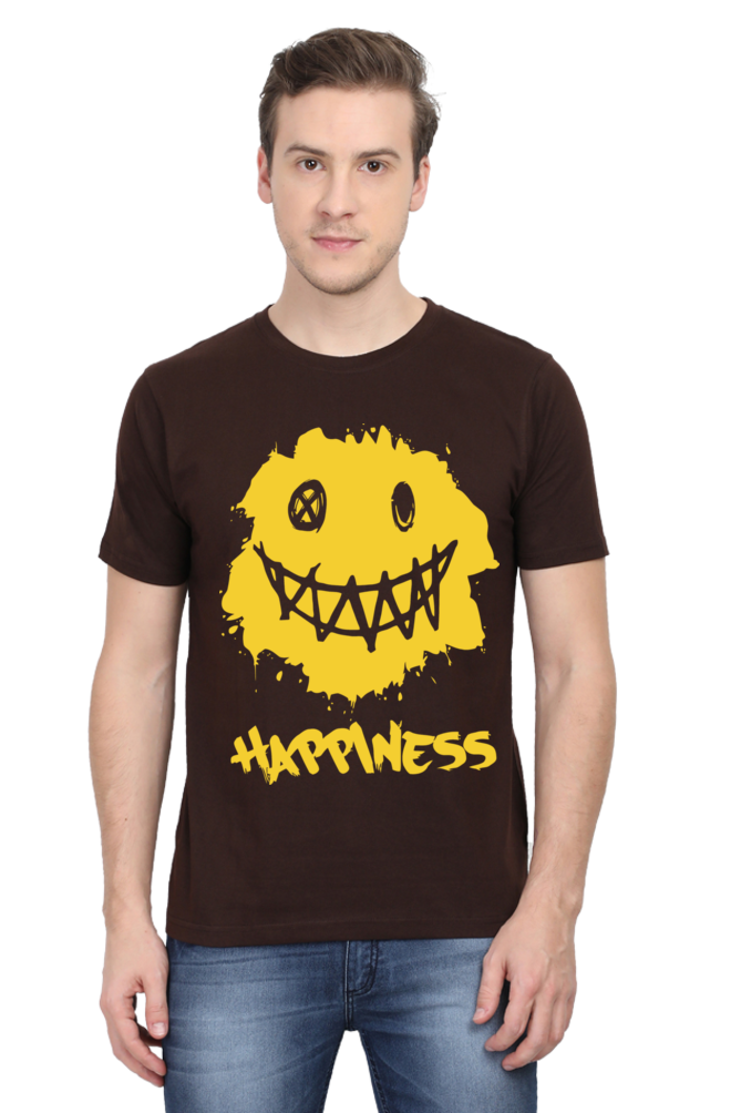 Happiness - Mens Classic T-Shirt Coffee Brown