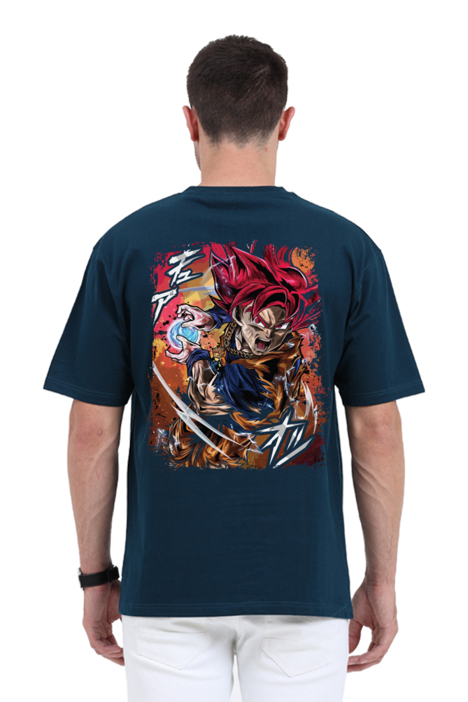 Goku - Oversized Mens Classic Tshirt Petrol Blue