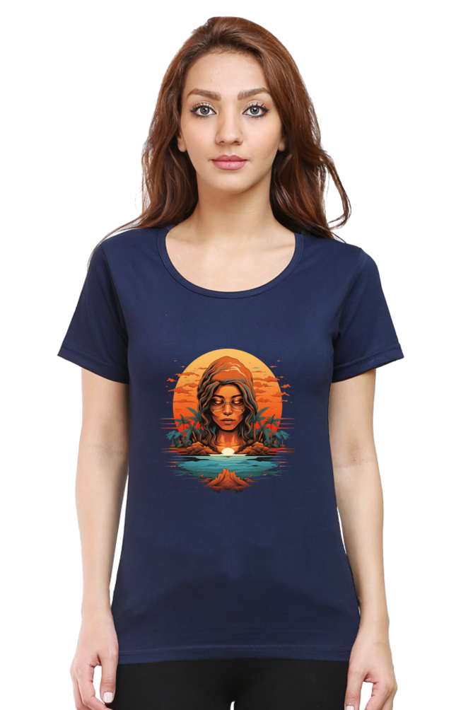 ZenVibes - Womens Classic T-Shirts Navy Blue