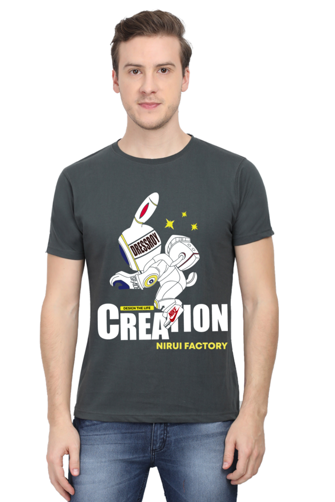 Creation - Mens Classic T-Shirt Steel Grey