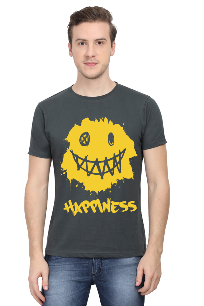 Happiness - Mens Classic T-Shirt Steel Grey