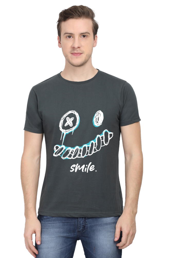 Smile- Mens Classic T-Shirt Steel Grey