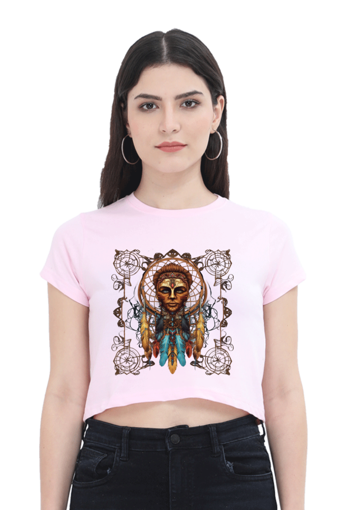 DreamCatcher - Female Crop Top Light Baby Pink