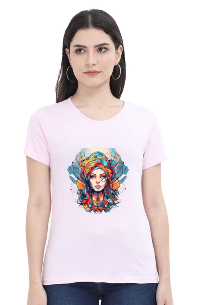 ZenVibes - Female T-Shirts Light Baby Pink