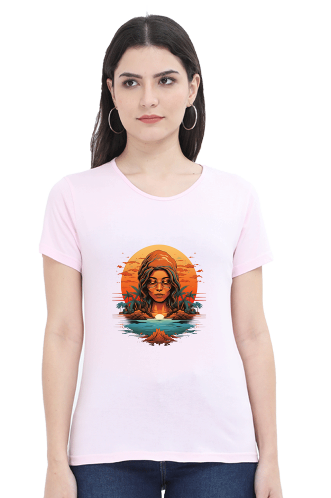 ZenVibes - Womens Classic T-Shirts Light Baby Pink