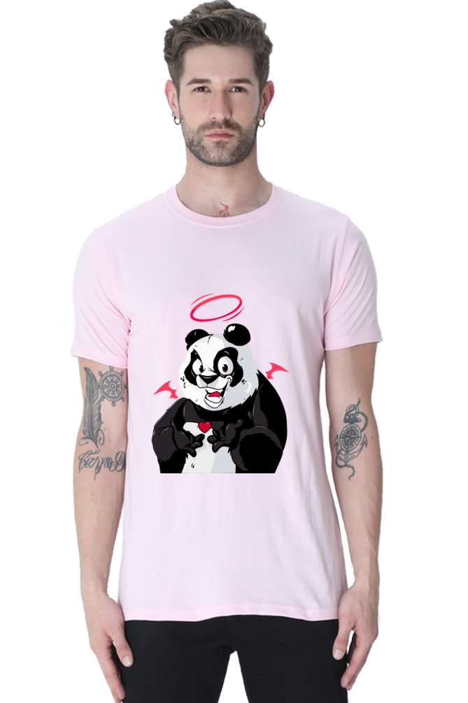 Panda - Mens Classic T-Shirt Light Baby Pink