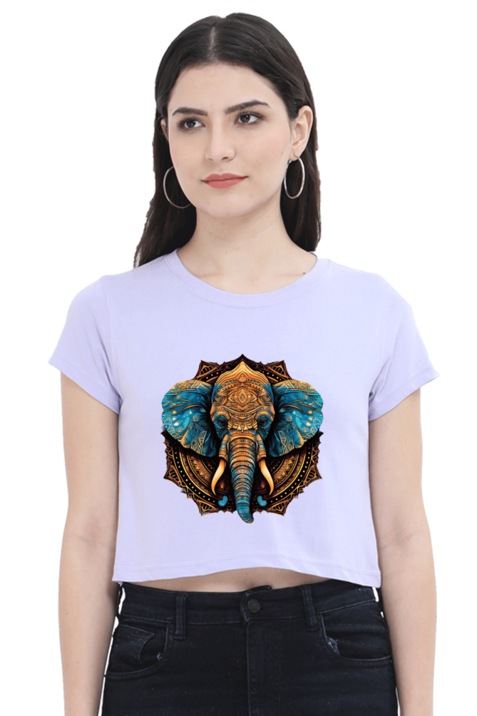 Mandala - Female Crop Top Lavender