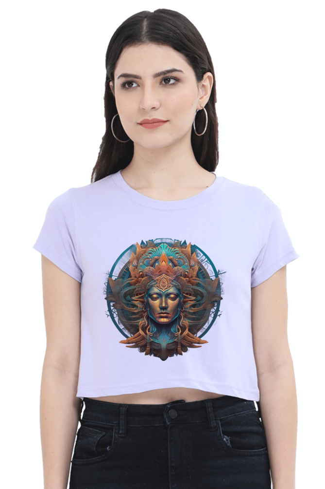 Meditation - Female Crop Top Lavender