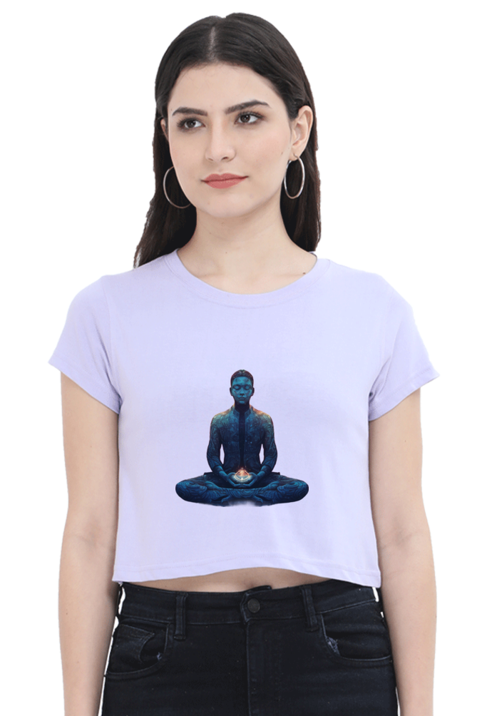 Meditation - Female Crop Top Lavender