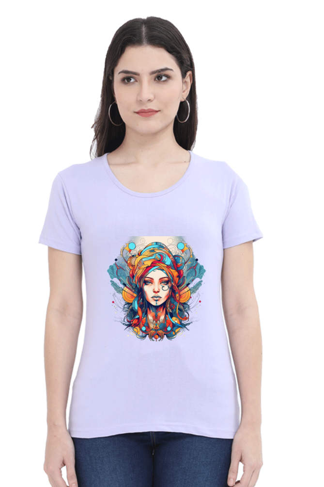 ZenVibes - Female T-Shirts Lavender