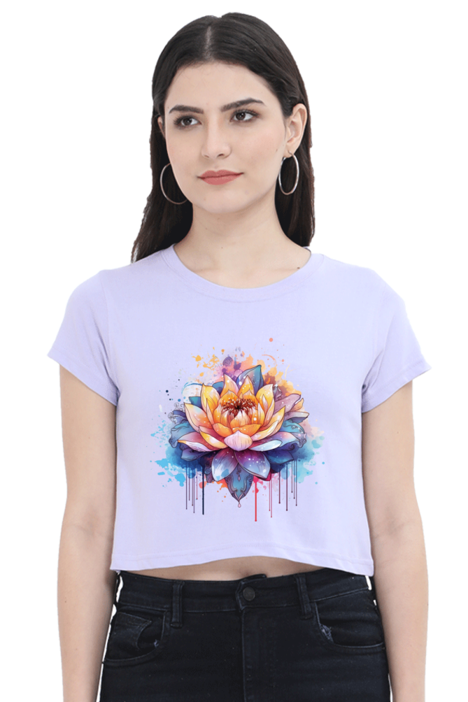 Lotus - Female Crop Top Lavender