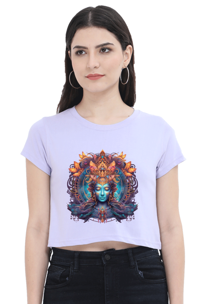 Meditation - Female Crop Top Lavender