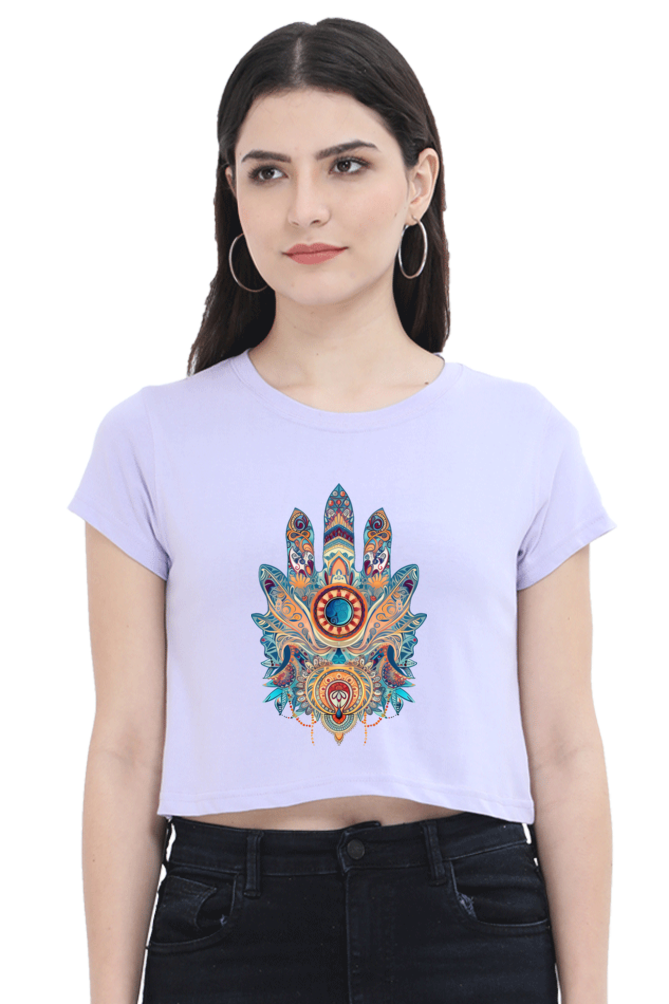 Hamsa - Female Crop Top Lavender