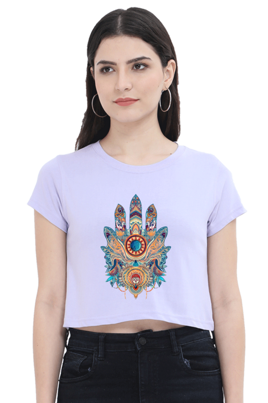 Hamsa - Female Crop Top Lavender