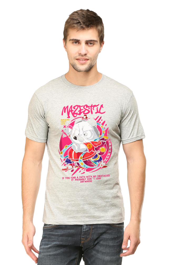 Majestic - Mens Classic TShirts Grey Melange