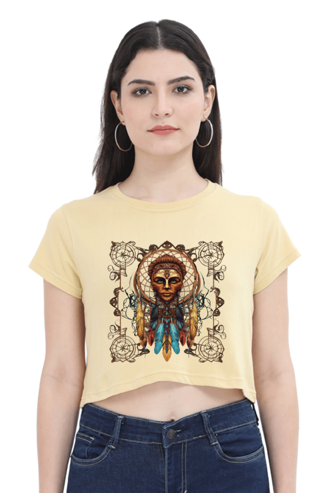 DreamCatcher - Female Crop Top Beige