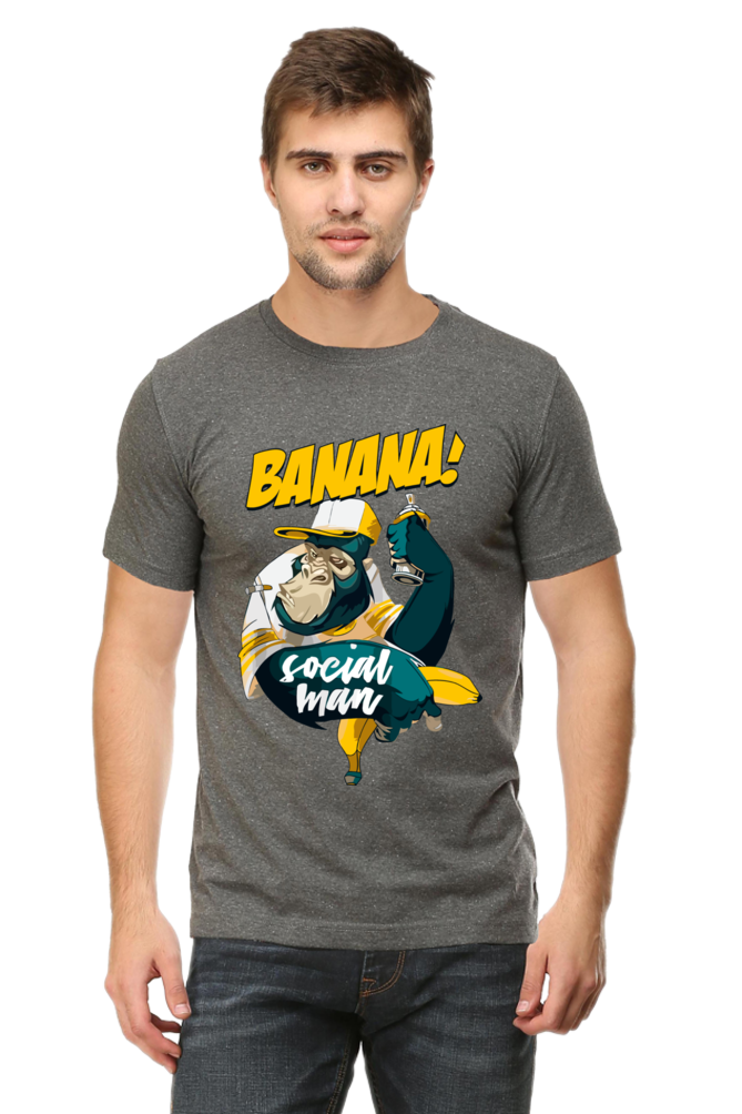 Banana - Mens Classic T-shirt Charcoal Melange