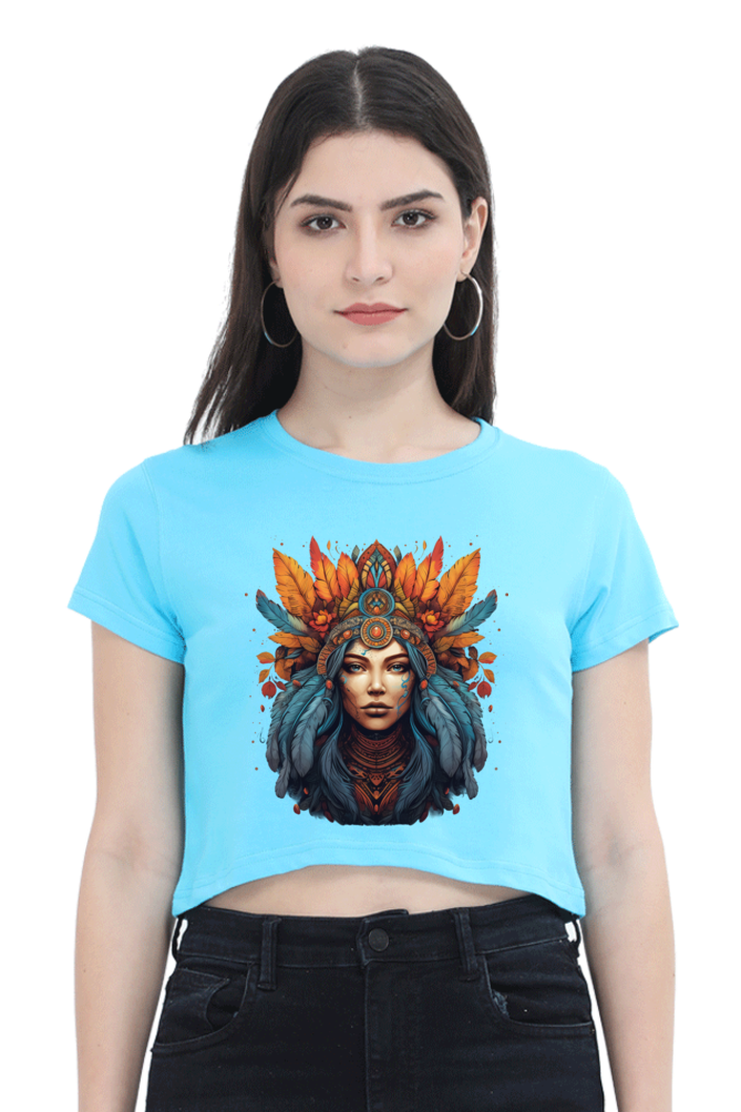 GypsySoul - Female Crop Top SkyBlue