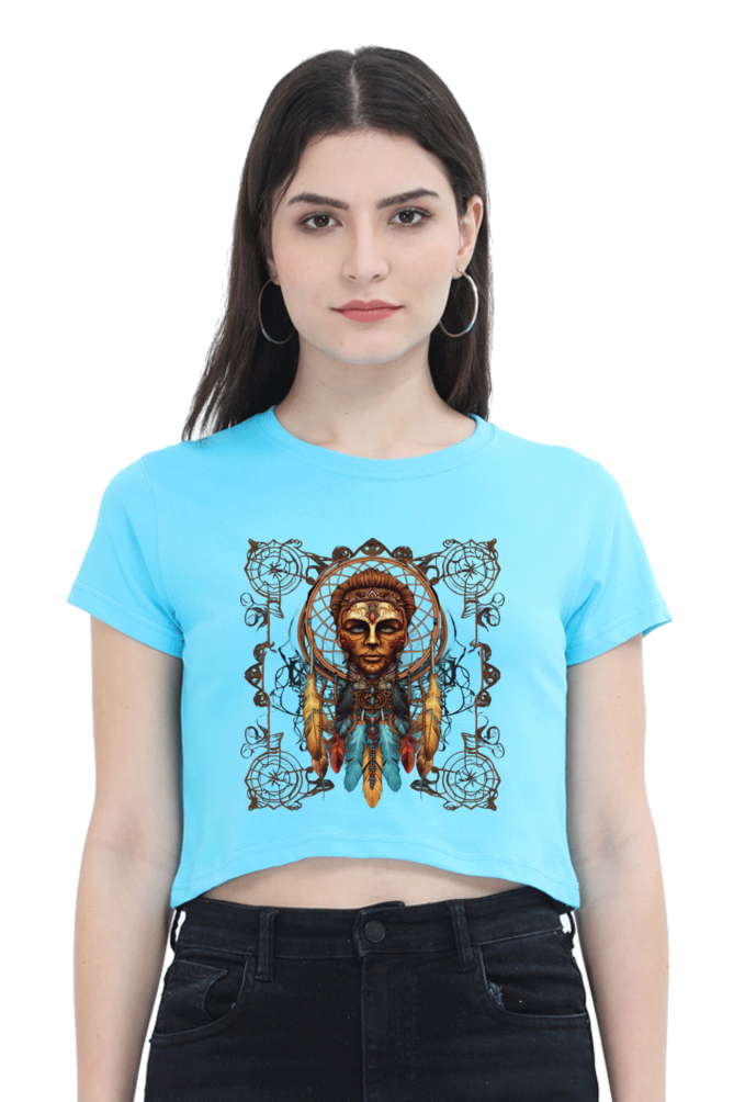 DreamCatcher - Female Crop Top SkyBlue