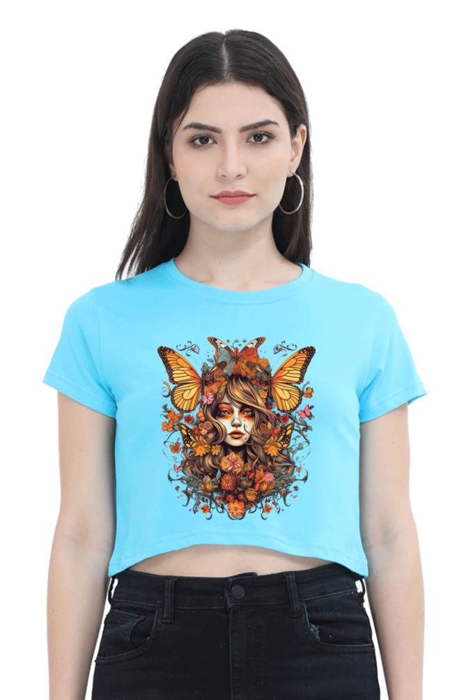 FreeSpirit - Female Crop Top SkyBlue