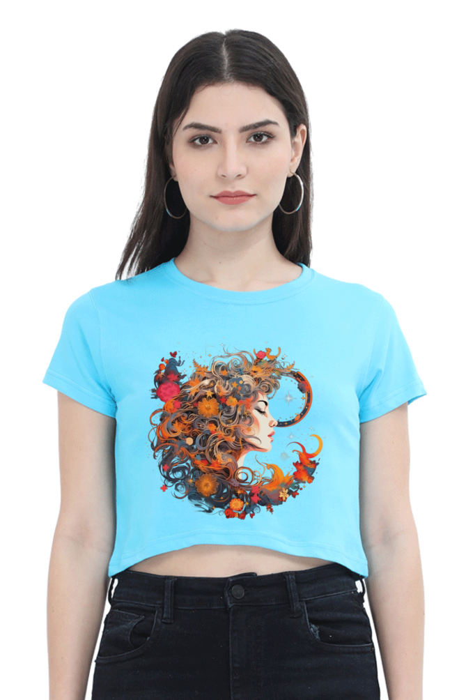 Celestial - Female Crop Top SkyBlue